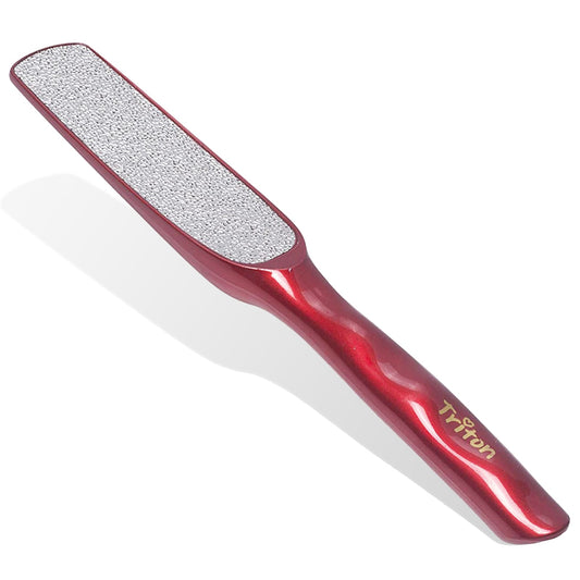 TLS008 Professional Dual Sided Lazer Plate Foot Scraper Filer for Hard n Dead Skin Callus Removal Pedicure Foot Scrubber Deep Red Foot Scrubbers TRITON Koki Story