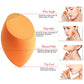 TMS011 Professional Latex Free Beauty Makeup Blender Sponge Wet n Dry Use Puff for Blending Makeup Cream Concealer Liquid Foundation Orange Makeup Blender Puffs TRITON Koki Story