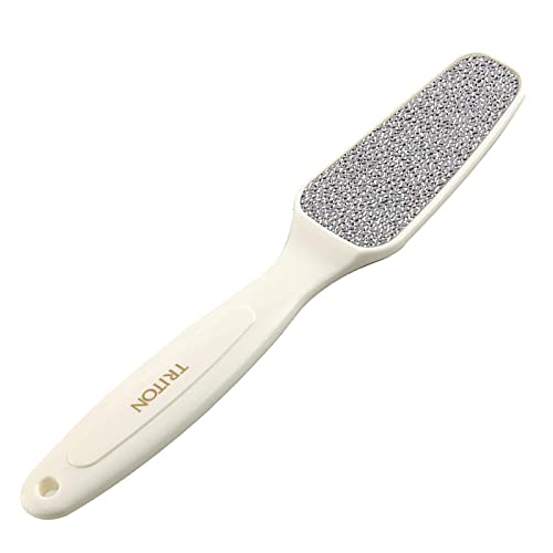 TLS012 Professional Lazer Cut Grits Nickel Plate Foot Scraper Small Pedicure Filer Hard Dead Skin Removing Curved Handle Callus Remover Foot Scrubber Foot Scrubbers TRITON Koki Story