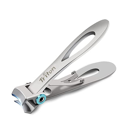 TEC038 Professional Stainless Steel Toenail Fingernail Clipper Nail Nipper Nail Cutter For Thick Nails Silver Nail Cutters TRITON 7.5X2X2 CM Koki Story