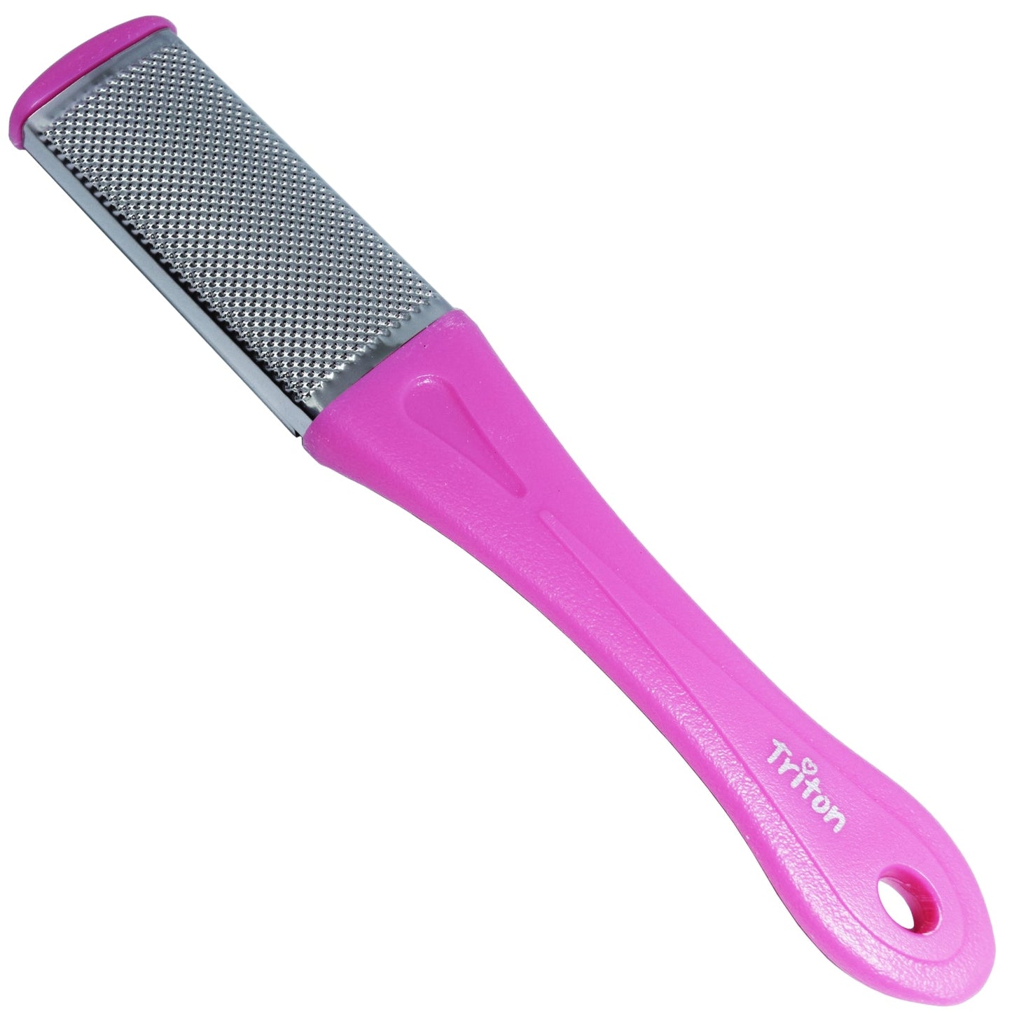 TFS014 Professional Double Sided Foot Scrapper for Pedicure Foot Filer with Detachable Stainless Steel Plate Feet Foot Scrubber_Pink Foot Scrubbers TRITON 19X3.5X1 CM Koki Story